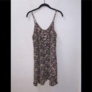 & Other Stories Black and Cream Floral Mini Dress